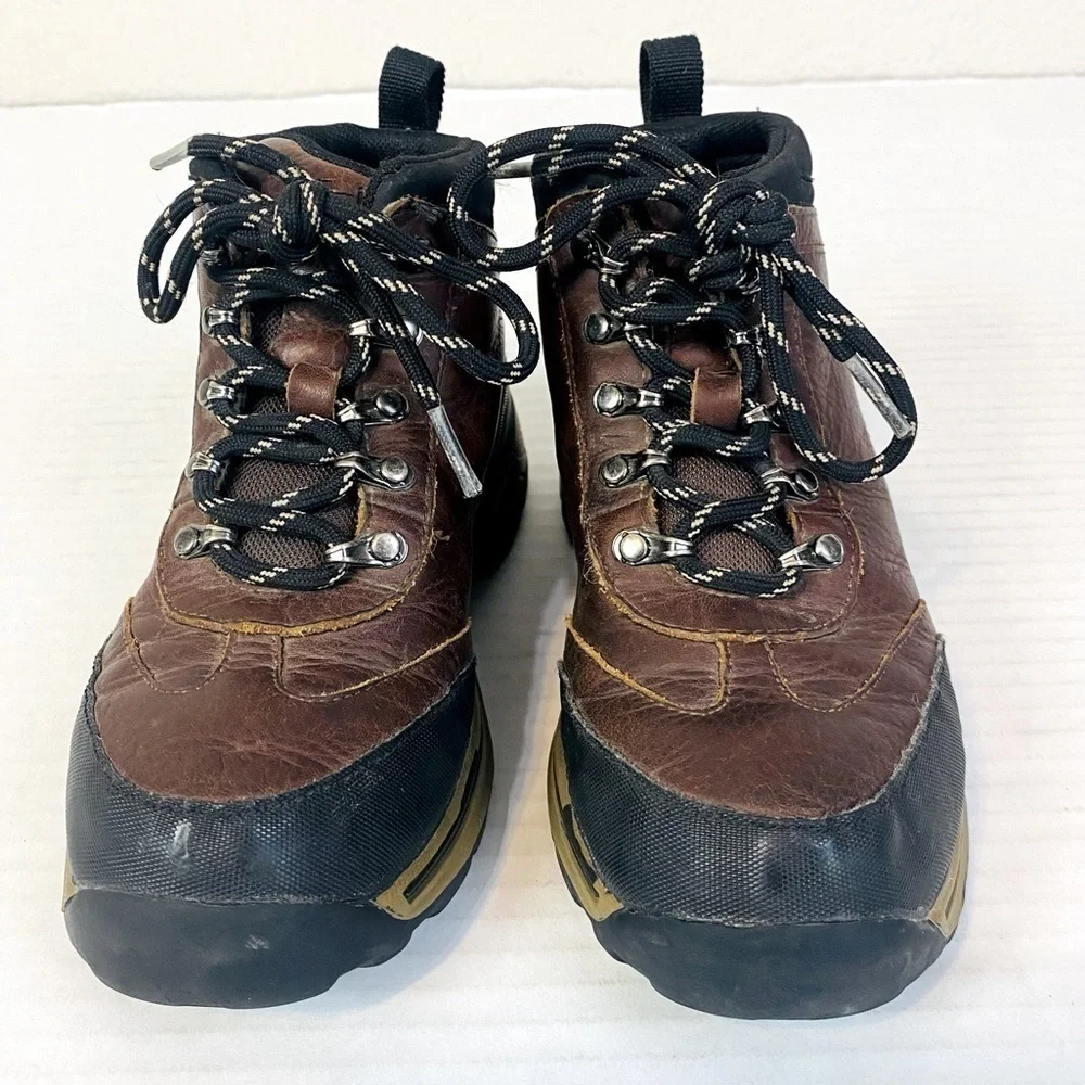 Timberland Back Roads Brown Leather Hiking Boots Size 1